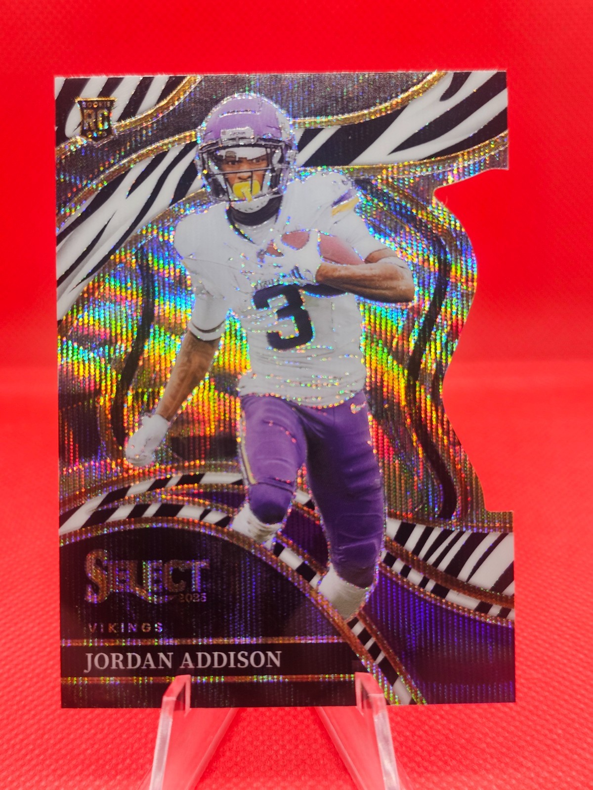 2023 Jordan Addison Select Club Level Die-Cut Zebra #254 (RC)