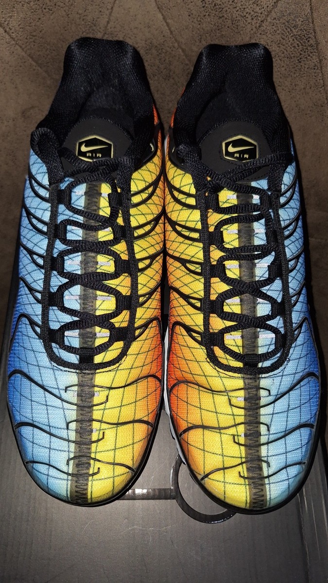 2018 NIKE AIR MAX PLUS TN SE GREEDY SUNSET ORANGE BLUE MULTI