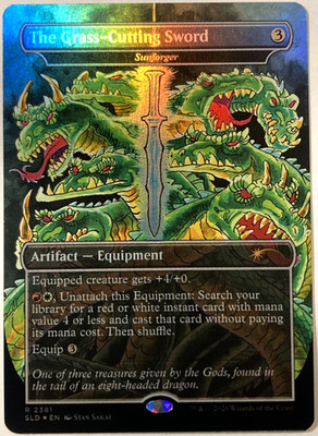 MTG The Grass-Cutting Sword - Sunforger (Foil) Secret Lair Stan Sakai 2381 NM