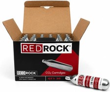 RedRock 16 Gram Unthreaded CO2 Cartridges for Gallo Drain Gun 30 Pack, Metal