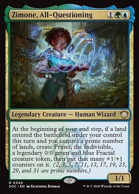 *MtG: 4x ZIMONE, ALL-QUESTIONING -Commander Secrets of Strixhaven Rare magicman*