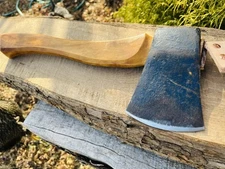 Hytest Trojan Tassie Hatchet Custom Osage Handle & Leather Mask