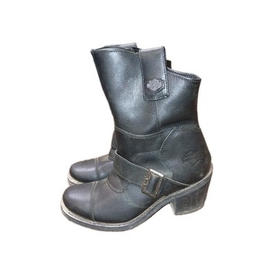 Harley Davidson  Boulder Riding Boots Black Leather #88351 sz 8