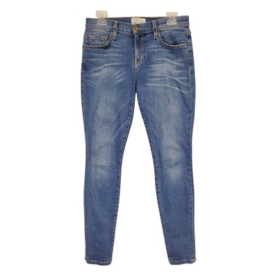 Current Elliot The Ankle Skinny Cheville Women's Jeans 28 Mid Rise Blue Preppy