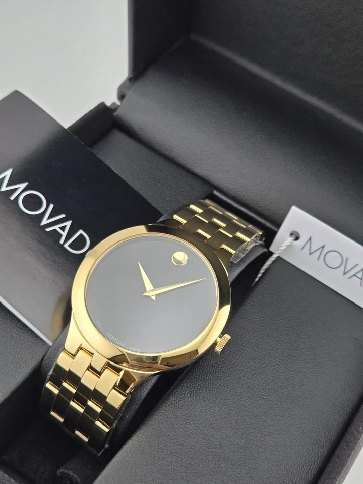 $1195 MSRP | Movado Men's Veturi Black Dial Stainless Steel Watch - 0607417 NEW - Image 3 of 4