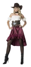 NEW Western Saloon Gal Halloween Costume SZ Small Adult Party Role Play Forplay 