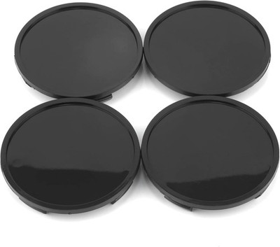 4PCS 3inch /76.7mm Wheel Center Caps Black Base for Auto Wheel Rim Accessories,