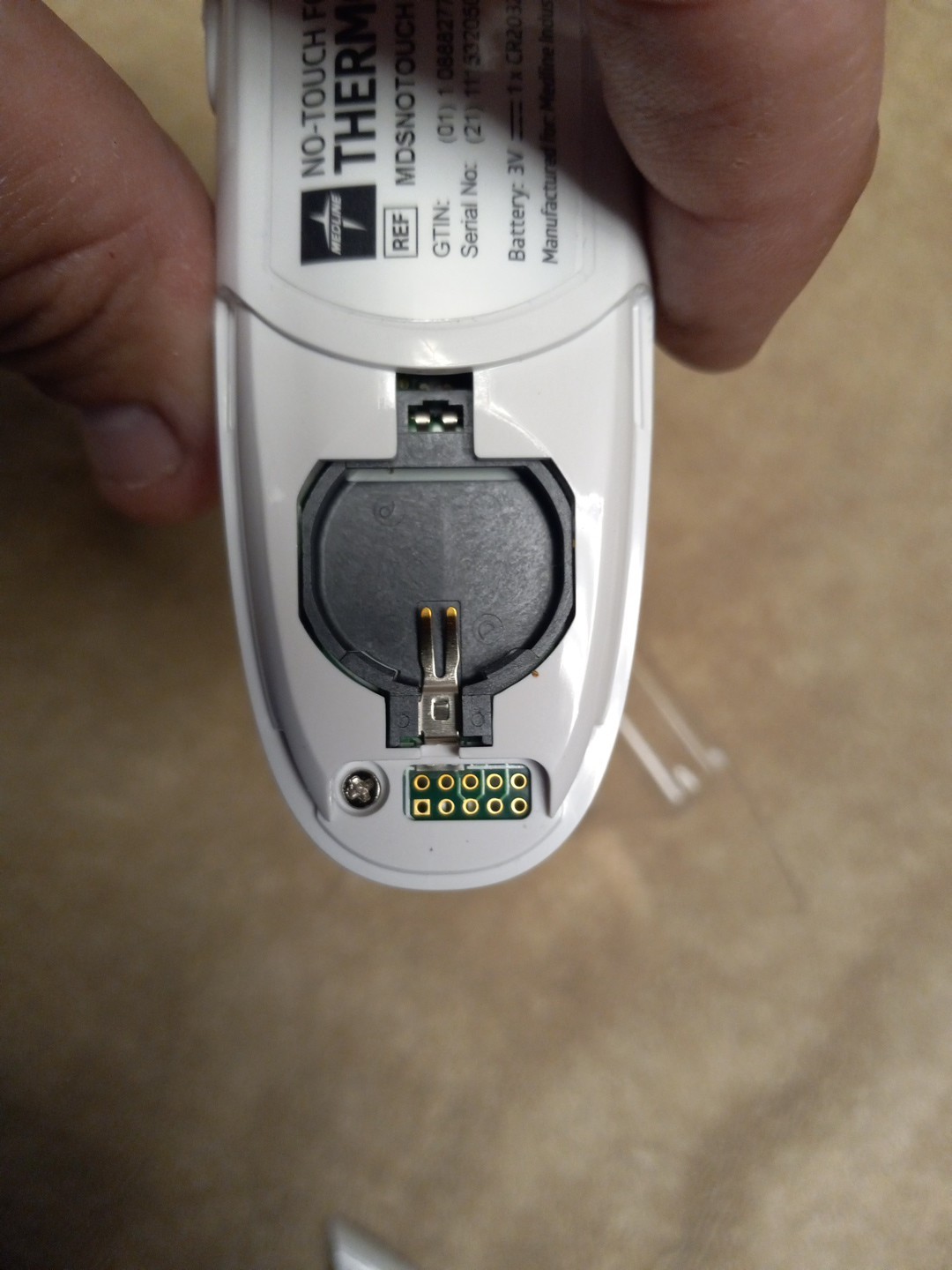 Medline No Touch Infrared Forehead Thermometer Black & White Digital Display NEW