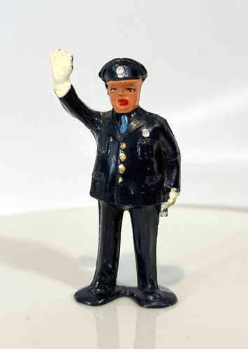 Barclay Lead Toy Police Officer - Figure 8 Base - Measures 3.5" Tall