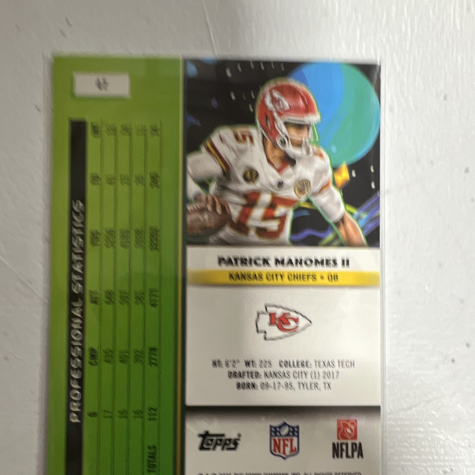 Topps Chrome Patrick Mahomes II RC Rookie #4 Kansas City Chiefs PSA view 6