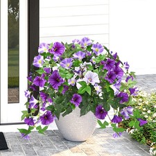 Artificial Flowers for Outdoors with 120 Blooms, Faux Silk Flowers for Outsid...