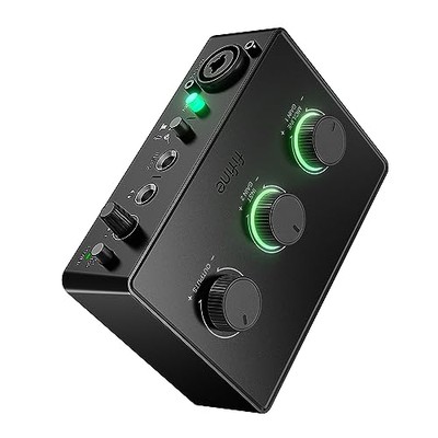 FIFINE USB Audio Interface 2 Input 2 Output XLR Microphone Connection SC1