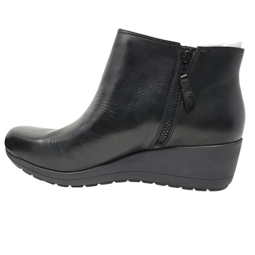 Easy Spirit Corby Wedge Chelsea Ankle Booties Boots Black Leather 12W - Picture 7 of 13