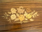 Italian Inlaid Wooden Music Jewelry Box Floral Detail - Swiss Musical Movement — photo 5
