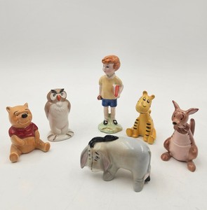Beswick England Disney Winnie The Pooh Porcelain Figures Lot Of 6