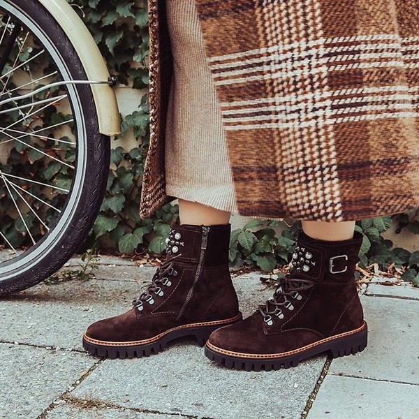 Women Paul Green Boots Brown Suede 40 #C48J