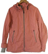 Avalanche Womens Pink Hooded Lightweight Weather Shield Waterproof Jacket Large