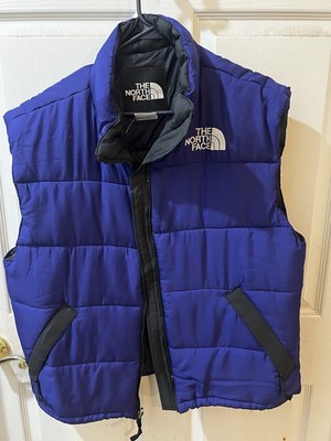 Size Large North Face Vest Zips Up Puffer Blue Full Zip