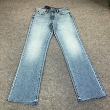 Lucky Brand Easy Rider Boot Jeans Womens 6/28 Blue Light Wash Raw Hem 28x32