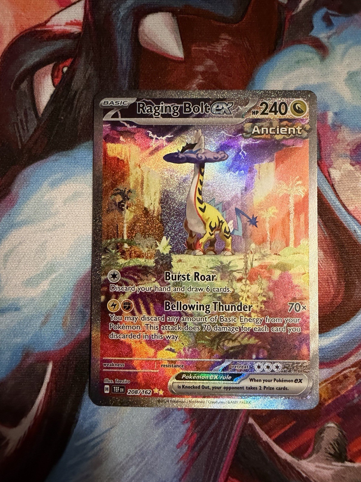 Raging Bolt ex 208/162 SV05: Temporal Forces Special Illustration Rare NM