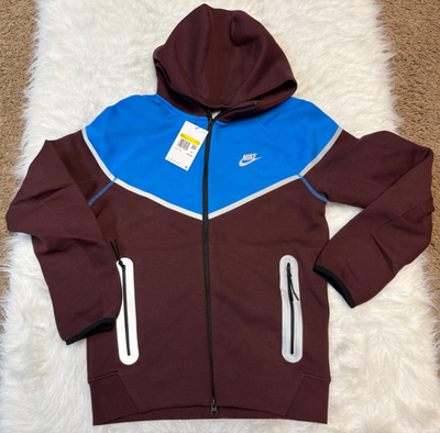 Nike Tech Fleece Windrunner Burgundy Crush Size Small Full Zip