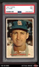 1957 Topps #98 Al Dark Cardinals PSA 7 - NM
