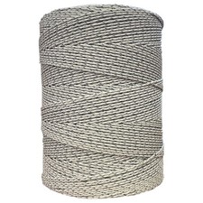 Weidezaunlitze Premium wei&szlig;/braun 200 m, 9 Leiter Weidezaunseil Weidezaun Litze