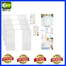 Waterproof 4-Pc Clear Planner Cover Set with Pen Holder & Fun Cartoon Stickers