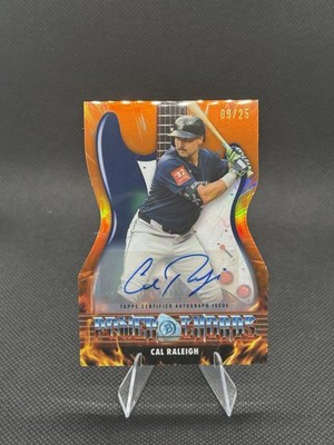 2026 Bowman Baseball, Cal Raleigh SEA, Power Chords Auto, Orange Refractor /25