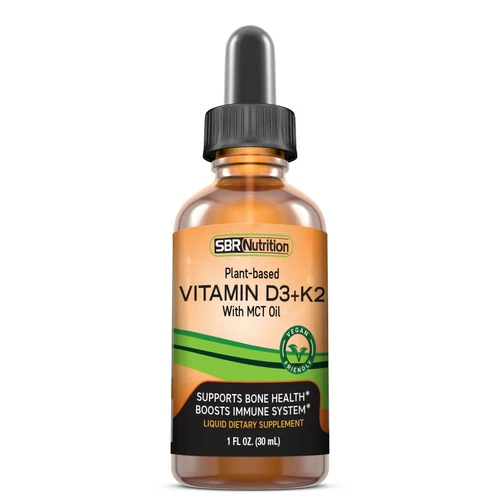 MAX ABSORPTION Vitamin D3 + K2 MK-7 Liquid Drops with MCT Oil for Vegans
