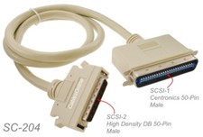 3ft SCSI-2 HPDB50 Male to CN50 Male 25 Pair Molded Cable, CablesOnline SC-204
