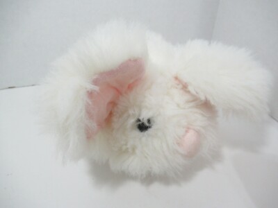 CIJ boutique France Plush white mouse baby toy was musical but no sound FLAW