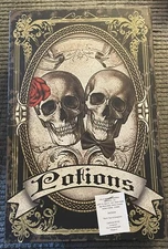 Halloween Faux Book Storage Box Skull Potions. Brand New
