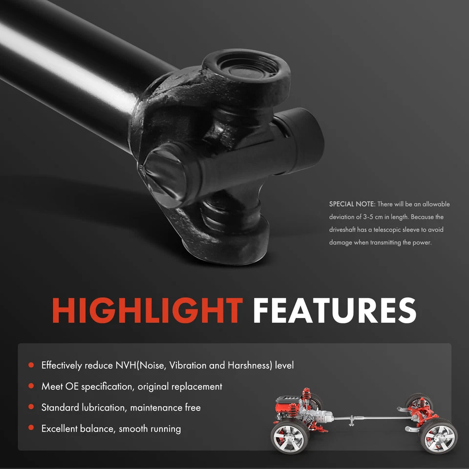 Front Driveshaft Prop Shaft Assembly for Ford Explorer & Mercury Mountaineer 4WD Foto 4 de 4