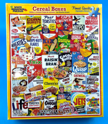 New Puzzle Cereal Boxes White Mountain Puzzles 1000 Pieces