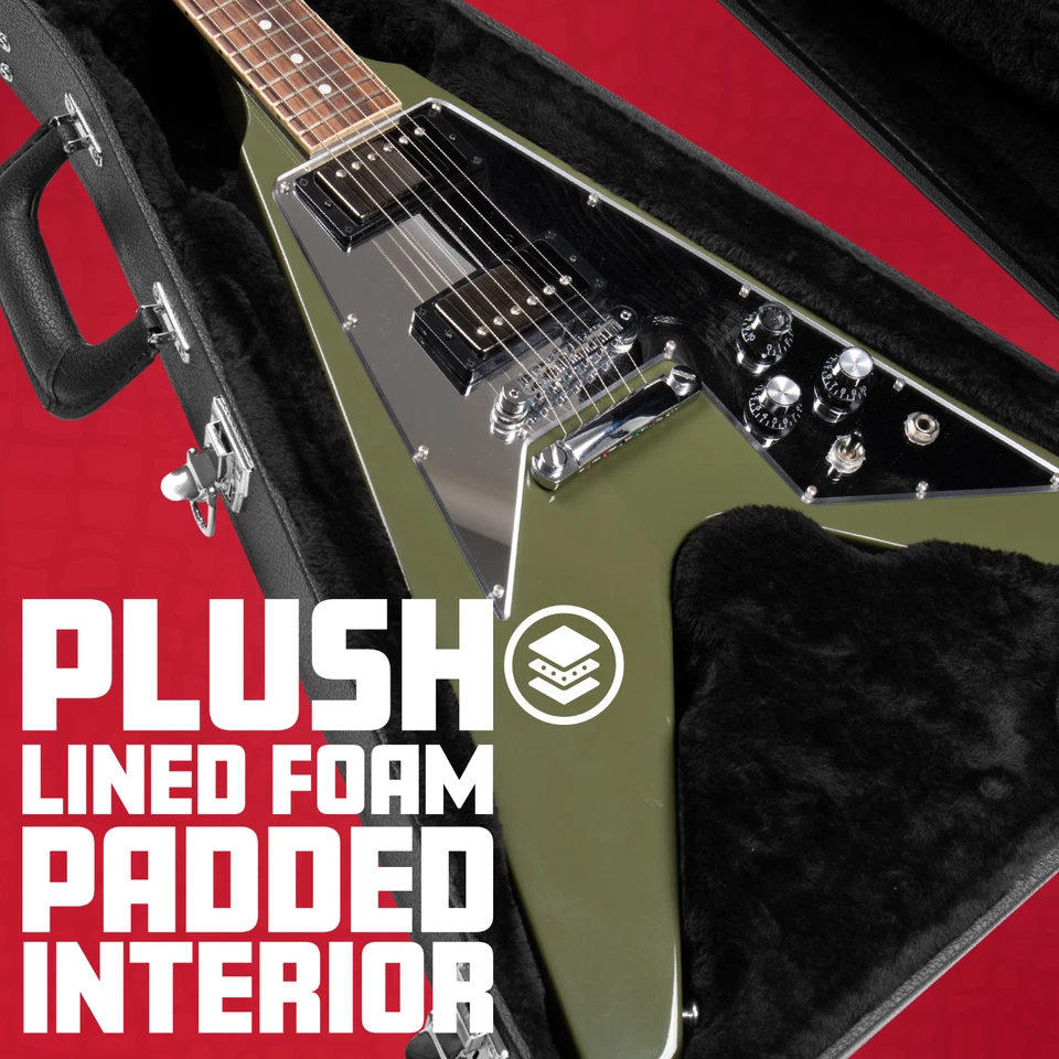 Estuche de madera de lujo Gator Cases para guitarras eléctricas estilo V Flying; (GW-FLYV) Foto 4 de 4