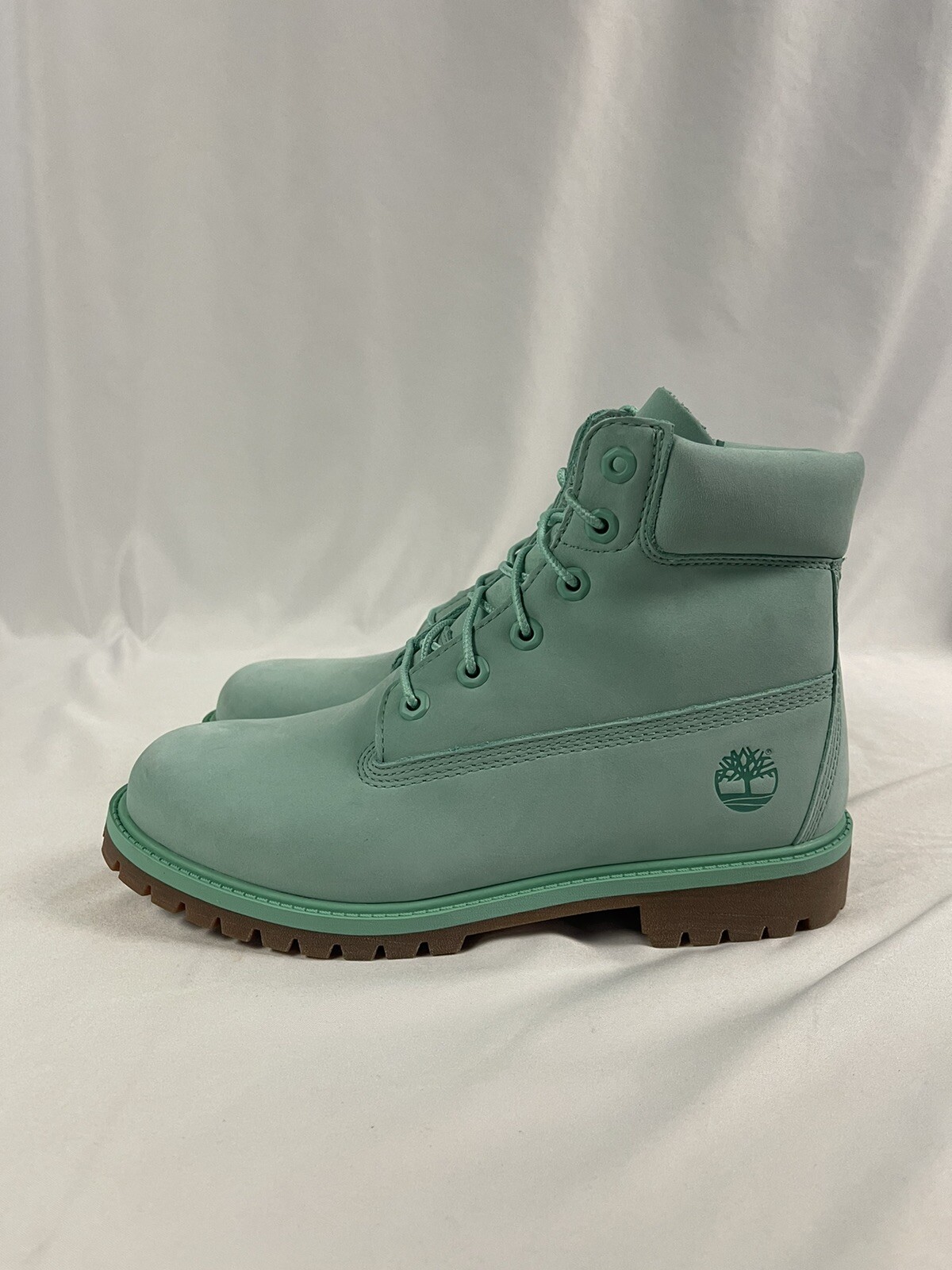 Timberland 50th Anniversary 6" Nubuck Leather Premium Light Green Teal Size 7 image 3