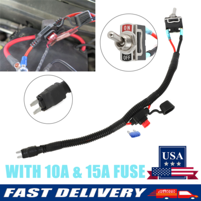 #ad Universal Automotive Switched Fuse Equipped With 10A amp;15A Fuse For MINI Fuse 14quot; $10.99