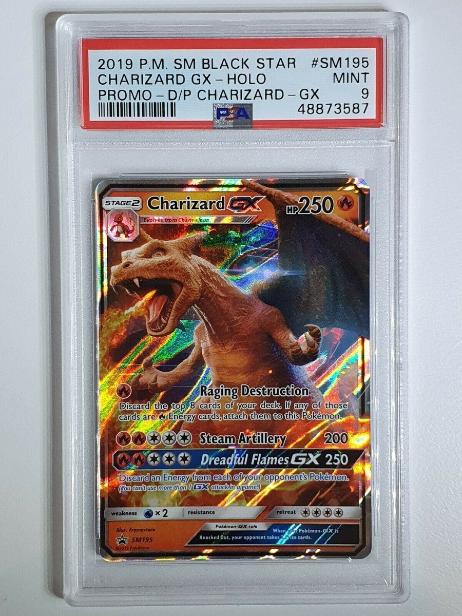 2019 Pokemon Charizard GX SM195 Black Star Promo Sun & Moon - PSA