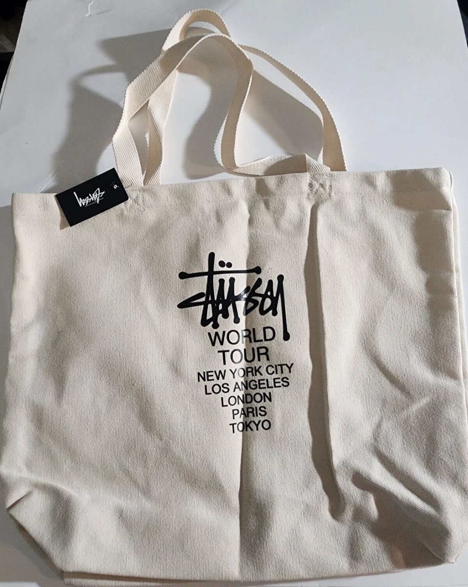 STUSSY Tote Bag Shoulder Cross Body Hand Messenger Strap Side Blue Bape Supreme