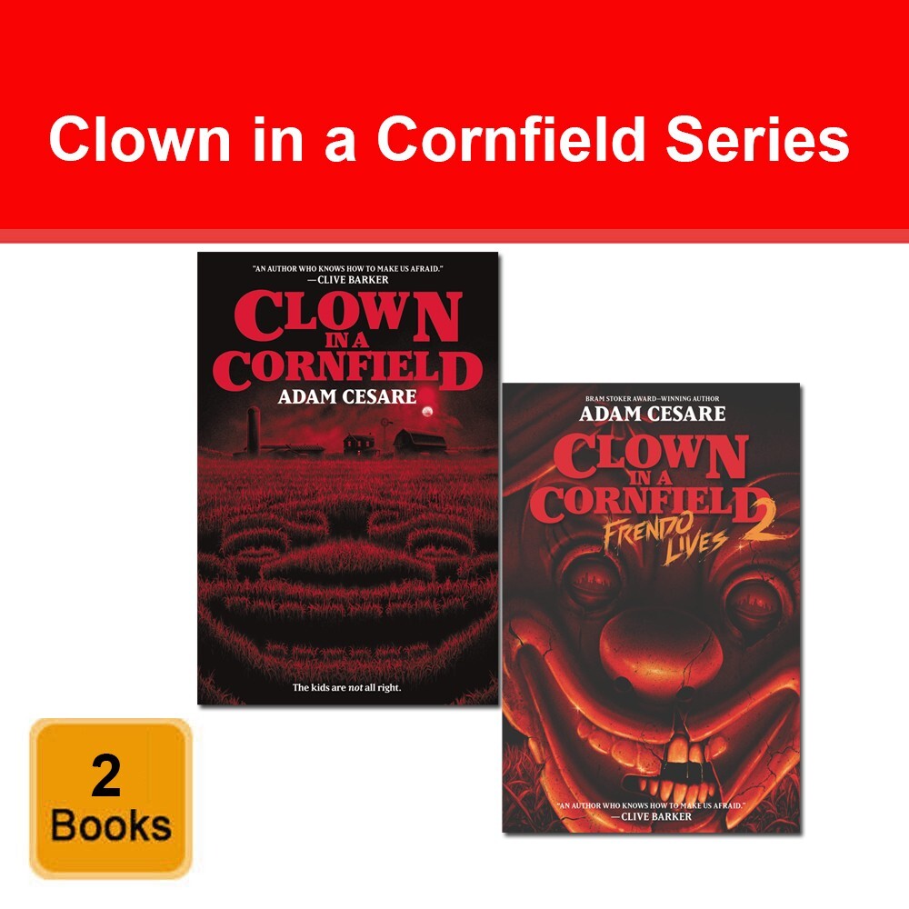 Clown in a Cornfield Books  1 - 2 Collection Set by Adam Cesare NEW Pack