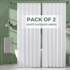 AmazerBath Shower Curtain Liner 2 Pack, 72 x 84 hes PEVA Plastic Shower Liner 