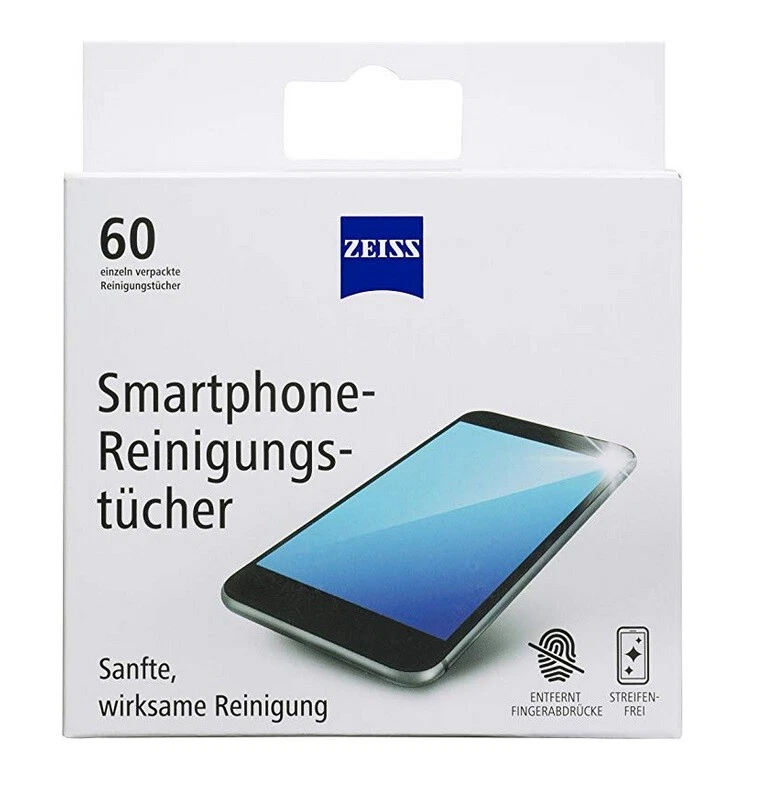 ZEISS Smartphone-Reinigungstücher 60 Stk. alkoholfrei | schonende Reinigung
