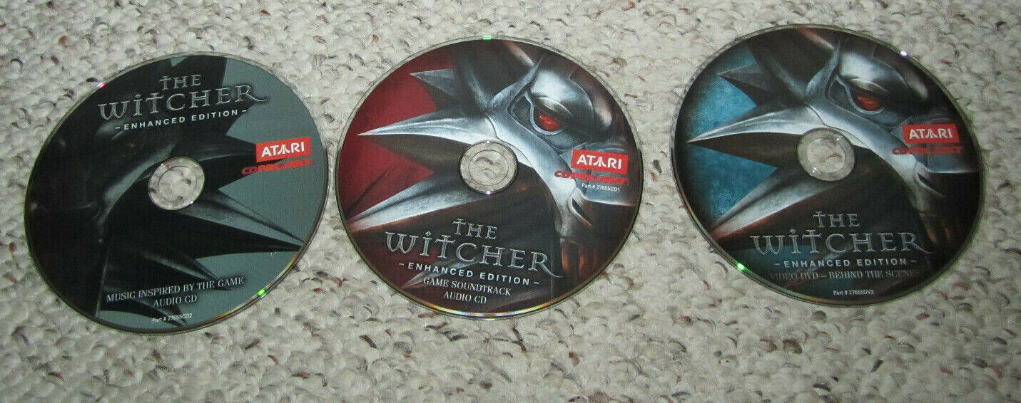 THE WITCHER 2 Assassins of Kings PC DVD-ROM Box Set Disc Perfect Condition  + Map