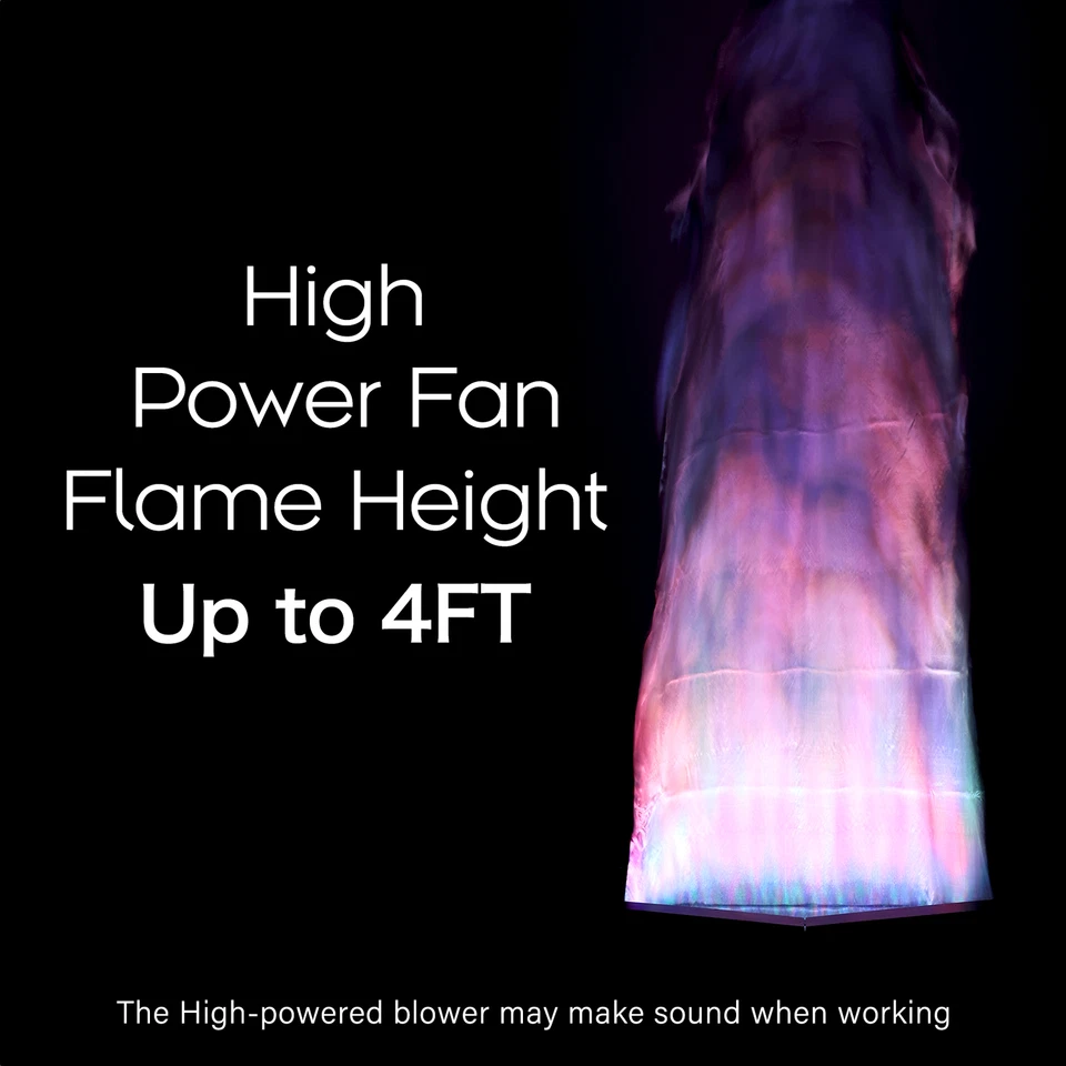 160W Fake Fire Light DMX Stage DJ 3D RGB LED Fake Flame Light Lamp Xmas Decor - Image 4 of 4