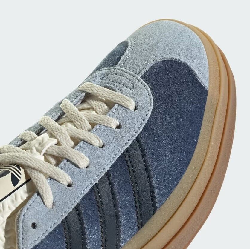 New Adidas Women's Gazelle Bold Velvet Shoes - Preloved Ink New Adidas Women's Gazelle Bold Velvet Shoes - Preloved Ink