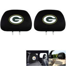 New Team ProMark NFL Green Bay Packers Head Rest Covers For Car Truck Suv Van