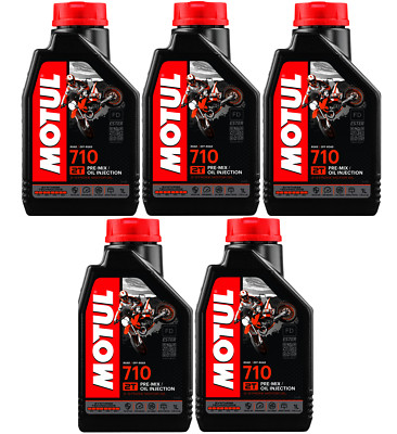 MOTUL 710 2T Motoröl 5x1 Liter 2-Takt Öl ESTER JASO FD API TC Mischöl