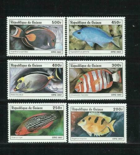 Sellos de Guinea, peces