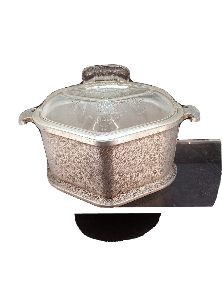 タッパーウェア VINTAGE GUARDIANS SERVICE WARE HEART ROASTER HAMMERED CAST